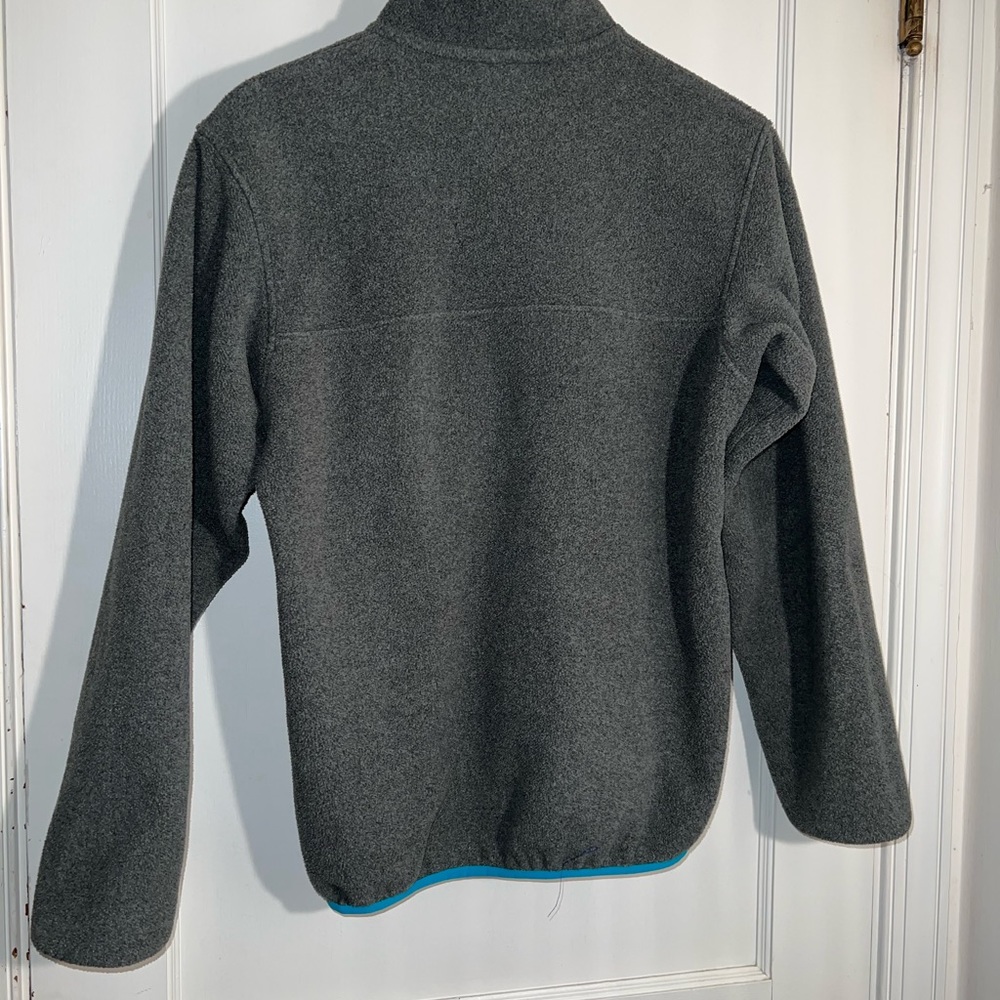 🏔PATAGONIA SYNCHILLA GRAY TEAL WOMENS FLEECE BUTTON SNAP PULLOVER WINTER… - Picture 3 of 7